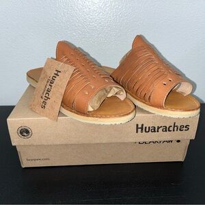 Bearpaw Rosa Women's Huarache Leather Slide Sandals Artisan Saddle - Size 10